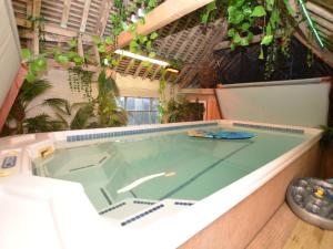 a swimming pool in a building with plants at 2 Bed in Dorchester 41364 in Ansty