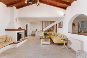 A seating area at Villa Magnolia Corfu
