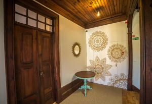 Uma cama ou camas num quarto em Casa com Historia