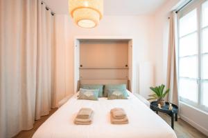 Postel nebo postele na pokoji v ubytování Le Laurencin Sens - Le Zen - Cœur de ville