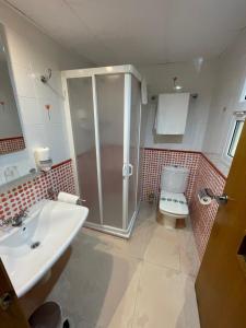Koupelna v ubytování Hotel Tio Pepe
