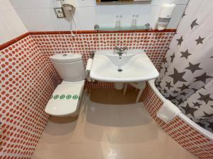 Koupelna v ubytování Hotel Tio Pepe