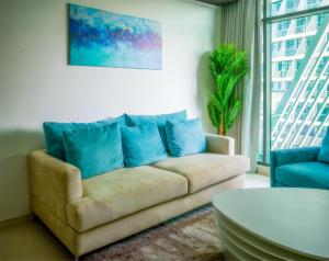 Posezení v ubytování Luxury 1 bedroom in Palm Dubai. Beach access