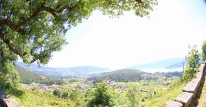 a view of a town from a mountain at O Refuxio de la Jerezana in Redondela