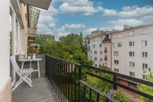 Балкон или терраса в Słoneczny Apartament Monopolis