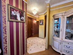 a hallway of a home with a hutch at Luxury Flat close to the Border in Narva