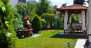 A garden outside Agapi Apartments