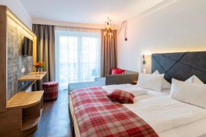 Cama o camas de una habitación en Hotel Alte Post