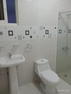 Koupelna v ubytování Residencial Estephany