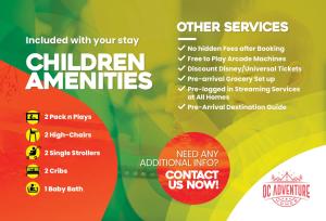 ein Flyer für eine Kindernotfallveranstaltung in der Unterkunft Great Outdoors: Arcade, Golf, Theater, Sauna @more in Garden Grove