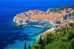 a view of the city of dubrovnik from the hill at Nono's House I in Dubrovnik