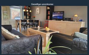 Ruang duduk di Vakantiewoning Deltahof