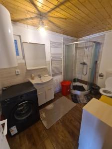 Koupelna v ubytování Cabana Dor de Apuseni + 37 fotografií