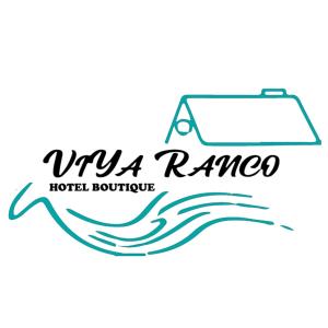 a logo for a hotel boutique with a yacht on the wave at PARCELA DE AGRADO LAGO RANCO todas las instalaciones con uso exclusivo in Lago Ranco
