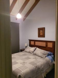 a bedroom with a bed in a room at Refugio cordillerano, quincho y piscina in San Francisco