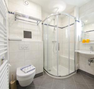 Koupelna v ubytování Hotel Rosner