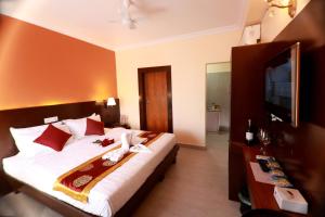 Katil atau katil-katil dalam bilik di Hotel Eco Tree Pokhara