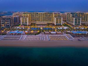 an aerial view of a resort on the beach at Marriott Resort Palm Jumeirah, Dubai in Dubai