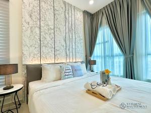 Postel nebo postele na pokoji v ubytování Melaka Ong Kim Wee Residences by Stayrene + 37 fotografií