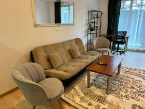 A seating area at New Inn