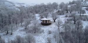 Το Nature Rooms cabin τον χειμώνα