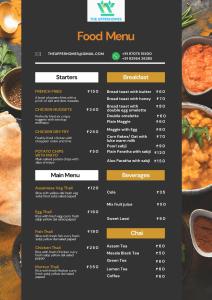 a screenshot of a menu for a restaurant at 1Bedroom HK with Private Balcony in Guwahati