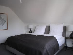 Cama o camas de una habitación en Ferienhaus Joos