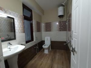 een badkamer met een wastafel en een toilet. bij Hotel Sai Kripa , Ravangla in Ravangla