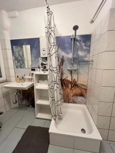 Kúpeľňa v ubytovaní Gemütliche 2 Z. Wohnung mit Charme