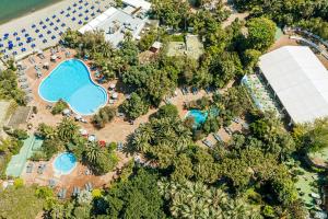 an overhead view of a resort with two swimming pools at Hotel della baia - Negombo Parco Termale in Lacco Ameno