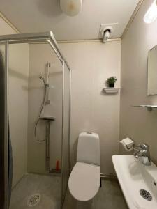 Koupelna v ubytování Lilla Hotellet