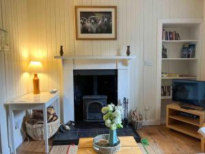 A television and/or entertainment centre at Idyllic cosy bothy in remote beautiful surrounding