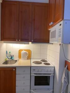 Kuchyň nebo kuchyňský kout v ubytování Lilla Hotellet