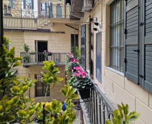 Ein Balkon oder eine Terrasse in der Unterkunft Hotel Roma e Rocca Cavour