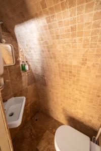 uma casa de banho com um WC e um lavatório em Mountview Pod em Lochinver