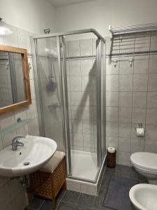 Koupelna v ubytování FAMILY APARTMENT LAURA Bad Kleinkirchheim