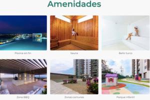 kolaż zdjęć różnych typów budynków w obiekcie Apartamento de Lujo A,C y Agua Caliente w mieście Neiva