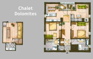 a rendering of a floor plan of a hotel at Halbwöhrerhof in Anterselva di Mezzo