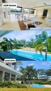 un collage de photos d'un bâtiment avec un espace piscine dans l'établissement 4108 Davao City 2bedroom unit 8 Spatial Maa by Filinvest, à Davao