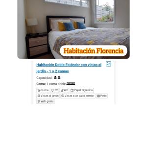 eine Seite einer Website mit einem Bett in einem Schlafzimmer in der Unterkunft habitac privada Bed n Bkf Patagonia Norte - Puerto Varas Homestay - BnB Plus in Puerto Varas