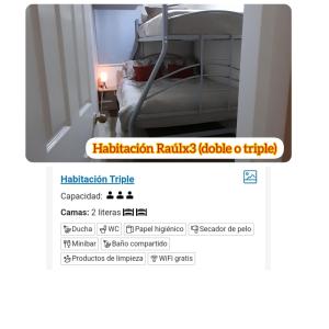 une capture d'écran d'un téléphone portable avec un lit dans une chambre dans l'établissement habitac privada Bed n Bkf Patagonia Norte - Puerto Varas Homestay - BnB Plus, à Puerto Varas