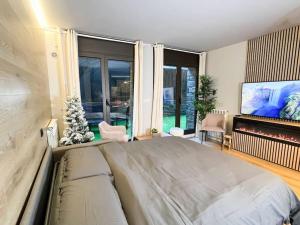 TV i/ili zabavni centar u objektu Luxe&Modern In Canillo, 1 Min Walk To Slopes l by BonesVacances