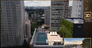 - une vue sur une ville avec de grands bâtiments dans l'établissement Zainalofts7 Moema - 1km Ibira e 200m metrô 811 ID, à São Paulo