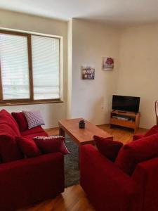 Χώρος καθιστικού στο Cedar Heights Cozy Apartments