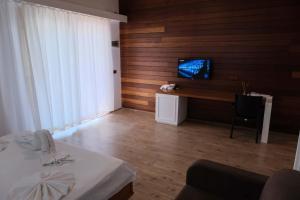 TV a/nebo společenská místnost v ubytování Apella Hotel