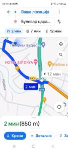 a screenshot of a map of a subway at Apartman Ananas Banja Luka centar bolnica besplatan parking in Banja Luka