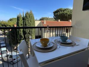 Balkón alebo terasa v ubytovaní Studio avec Terrasse et Parking à 300m de la Plage - Résidence Privée à Collioure - FR-1-309-372