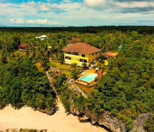 an aerial view of a house with a swimming pool at Camotes Serenity in Camotes Islands