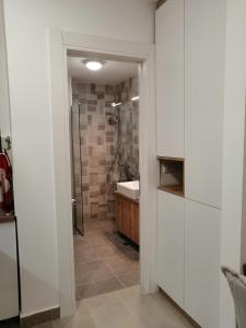 Koupelna v ubytování Aries apartman Divčibare