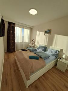 Ένα ή περισσότερα κρεβάτια σε δωμάτιο στο Apartamenty Orawska 14